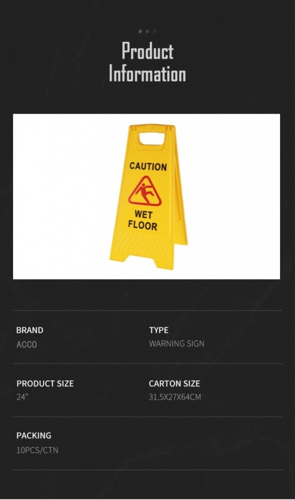 Wet Floor Caution Sign S0001